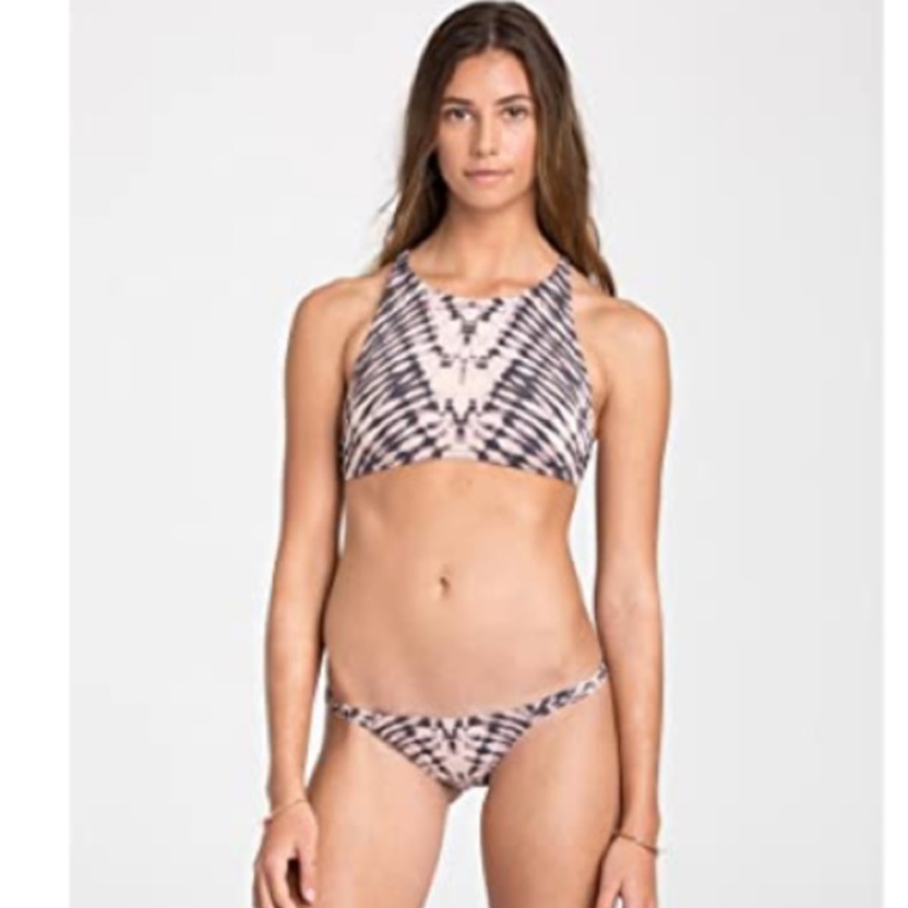 Billabong tie dye high neck bikini top